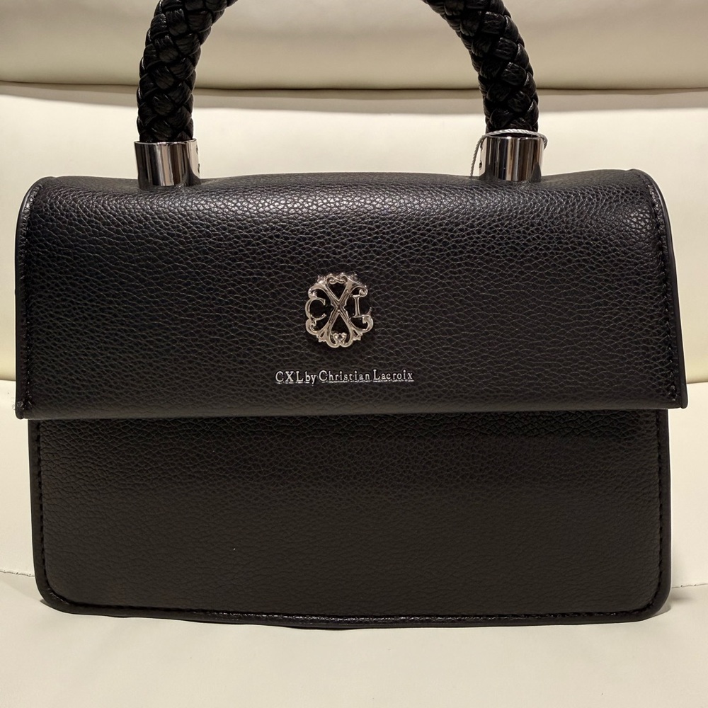 Christian Lacroix CXL Jardin Braided Handle Black Bag